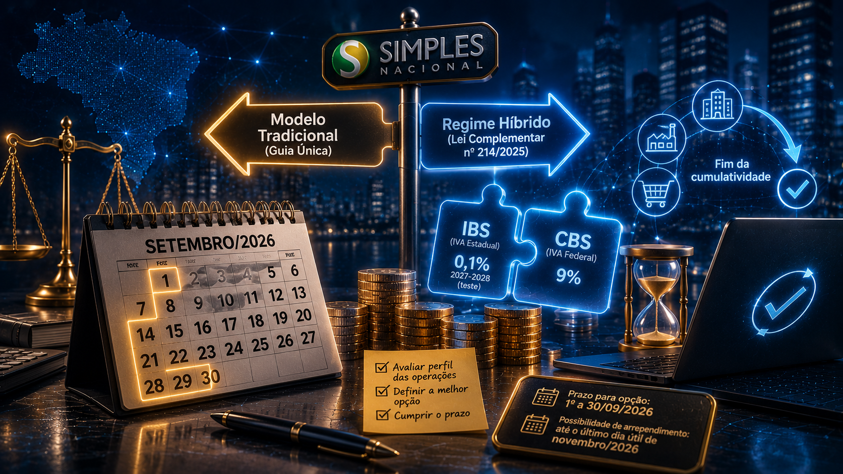 Empresas do Simples Nacional Têm Até Setembro para Escolher entre Modelo Tradicional e Regime Híbrido de IBS e CBS